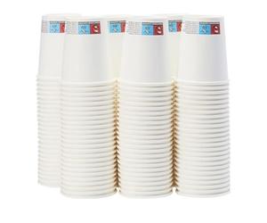 Générique Gobelets en Papier Blanc Jetables, 50 unités, Lot de Grande Quantité, pour Boissons Chaudes et Froides