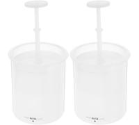Générique Gobelets en Plastique Blanc Formation de Mousse Riche Lot de 2 pour Machine à Mousse Faciale pour Soin du Visage et Voyage