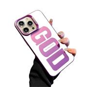 Générique God Has a Plan for You Inspirational Phone Case for iPhone 17 Pro Max, Shockproof Soft Silicone Cover, Durable Slim Fit Anti-Scratch Design (17,Purple)