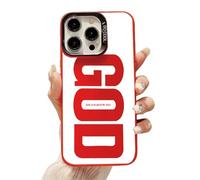 Générique God Has a Plan for You Inspirational Phone Case for iPhone 17 Pro Max, Shockproof Soft Silicone Cover, Durable Slim Fit Anti-Scratch Design (14 Pro Max,Red)