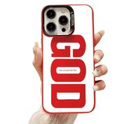 Générique God Has a Plan for You Inspirational Phone Case for iPhone, Christian Faith Pattern Design, Scratch-Resistant Anti-Slip Shockproof Protective Cover (Red,for iPhone 13)