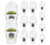 Générique Godets Hydroponiques avec Dôme,12 bacs de Germination pour,Godets Transparents à | pour jardiniers cultivateurs maraîchers Potager Rebord de fenêtre Balcon Maison