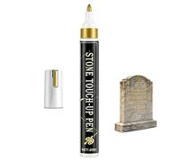 Générique Gold Gravestone Marker Pen - Permanent Paint Pen For Restoring Faded Inscriptions On Headstones & Granite | Weather-Resistant, Quick-Drying & Fine Tip | Ideal For Cemetery Memorials