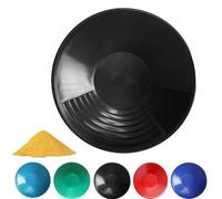 Générique Gold Pan, 15 inch Round Green Gold Panning Equipment with Different Riffle, Effective Separation of Golds, Lightweight Manual Plastic Prospecting Equipment (Black)