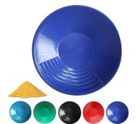 Générique Gold Pan, 15 inch Round Green Gold Panning Equipment with Different Riffle, Effective Separation of Golds, Lightweight Manual Plastic Prospecting Equipment (Dark Blue)