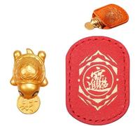Générique Golden Turtle Keepsake, Compact Gold Turtle Wallet Charm with Coin Biting Design, Handcrafted Feng Shui Keepsakes with PU Leather Sleeve, Detailed Shell Texture,Giftables Keepsake