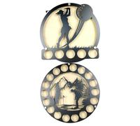 Générique Golf Ball Display - Adhesive Mounted Organizer, Circular Ball Showcase, Space Saving Collector Storage Solution, Decorative Hanging Rack for Golf Lovers Living Room Study Garage Man Cave