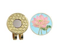 Générique Golf Ball Marker Hat Clip, Portable Magnetic Flower Pattern Design, 1.26x1.02 inches Golfer Accessories for Course Play, Club Members, Enthusiasts, Tournament, Outdoor Practice
