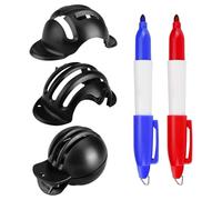 Générique Golf Ball Marker Tool - Quick Dry Alignment Stencil Kit, Line Drawing Aid, Clear Imprint Golf Ball Setup Guide with Pens for Practice Coaching Training Use for Enthusiasts Friends Coaches