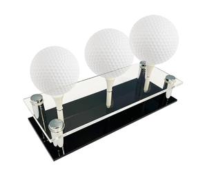 Générique Golf Ball Stand Display - Golf Decoration Stand Holder with Base and Tee | Acrylic Metal Golfball Storage Showcase Desk Table Desktop Bedroom Studies Offices Sports Center