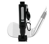 Générique Golf Club Brush - Retractable Golf Club Cleaner with Leak Proof Water Spray Reservoir, Head Iron Scrubber Cleaning Brush with Safety Cord for Irons Wedges