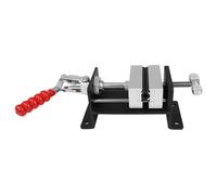 Générique Golf Club Vise 38x7.5x7.8cm Aluminum+Iron Double Clamp Metal Shaft Holder for Club Repair, Workshop Tool for Golf Enthusiasts, Black Durable Ģolf Shaft Fixing Accessory