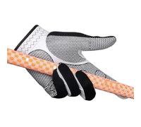 Générique Golf Gloves Men - Breathable Non Slip Mesh Summer Glove Left Hand | Washable Textured Palm Single Golf Glove for Right Handed Golfer | White Black Alternative