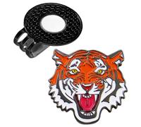 Générique Golf Marker Magnetic Hat Clip - Outdoors Tiger Design Balls Holder Clip | Stress-Free Security Gollf Balls Holder, Golf Ball Holders Clips, Magnetic, Securely Holds Ball for Men & Women