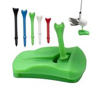 Générique Golf Simulator Tees, Hinged Training Tee Set, Artificial Turf Practice Golf Accessory, Swing Improvement Tool, Stable Support System Pack, for Backyard Driving Range Park Garden Home