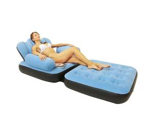 Générique Gonflable - pneumatique, Chaise Longue avec accoudoirs en Forme de L, Paresseux floqué | Balcon extérieur Patio intérieur Salon Confort Relax sièges Facile à gonfler pour -l