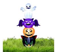 Générique Gonflables d'halloween 1,8 m Gonflable Fantôme LED Imperméable | Décoration De Jardin Chat Noir Lumineux Pour Jardin Maison Hantée Pelouse Cour Patio Porche Passage