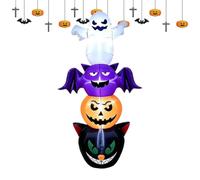 Générique Gonflables d'halloween 1,8 Mètres Fantôme Gonflable à LED | Décoration De Jardin Lumineuse Empilée Pour Jardin Maison Hantée Pelouse Cour Patio Porche Passage