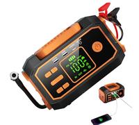 Générique Gonfleur De Pneus,Compresseur d'air Automobile avec Éclairage LED,Pompe à Pneus de Véhicule Mobile - pour Vélo Camping Bord de Route Camion Garage Motocyclette Véhicule SUV Camping-Car