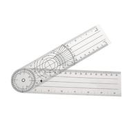 Générique Goniomètre Médical en Plastique Transparent PVC Règle d'Angle Rotative pour Mesure de Degrés Amplitude de Mouvement Articulaire du Coude Genou et Doigts Outil de Rééducation