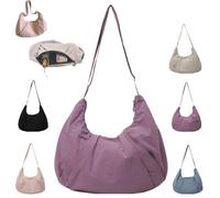 Générique Good Totes Croissant Bagc, Goodtotes Large Croissant Crossbody Bag, Waterproof, Adjustable Strap (purple)