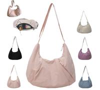 Générique Good Totes Croissant Bagc, Goodtotes Large Croissant Crossbody Bag, Waterproof, Adjustable Strap (Pink)