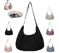 Générique Good Totes Croissant Bagc, Goodtotes Large Croissant Crossbody Bag, Waterproof, Adjustable Strap (black)