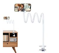Générique Gooseneck Phone Holder, Adjustable Desktop Stand, 6.69x5.51x3.15in Flexible Bedside Mount, Sturdy Clamp Base, 360° Rotation Feature for Desk Viewing, Bed Entertainment, Car Cradle