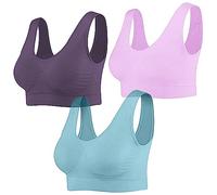 Générique Gorge de sans Couture Sport Yoga sans Armature avec Coussinets Amovibles pour Femmes