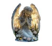 Générique Gorgeous Angel Wings Cross Decoration,for Desk and Living Room Decoration,for Garden Angel Statues (White)