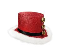 Générique Gorro De Navidad - Sombrero De Papá Noel Con Pelusa Blanca Y3 Cascabeles | SombreroDe Fiesta Para Mujeres Hombres Y Familia | Sombrero De Disfraz - Reuniones De Navidad Y Año Nuevo
