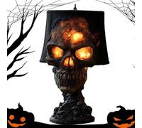 Générique Goth Lamp - Halloween Skull Decor Desk Lamp | Skeleton Halloween Decorations Ambient Lighting Night Light | Spooky Tabletop Light For Bedroom | Creepy Room Decor Party Accessory