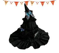 Générique Gothic Cosplay Party Hat - Wide Brim Pointed Crown Witch Hat | Witch Hat Wide Brim Pointed Crown Butterfly Accents Gothic Cosplay Party Haunted House Carnival Masquerade Costume