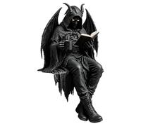 Générique Gothic Dark Fantasy Figure - Mysterious Reading Figure Sculpture | Gothic Bookshelf Decor for Home Garden Bathroom Library Reading Corner Bookcase Cabinet Tabletop Desktop