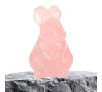 Générique Gothic Rabbit Statue, Polished Crystal Bunny, 4x3 inch Figurine with, Cartoon Animal Carving Ornament, Spooky Decor with Vintage Style, Table Decoration for Home and Desk