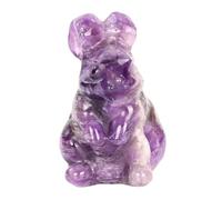 Générique Gothic Rabbit Statue, Polished Crystal Bunny, 4x3 inch Figurine with, Cartoon Animal Carving Ornament, Spooky Decor with Vintage Style, Table Decoration for Home and Desk