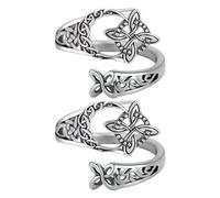 Générique Gothic Ring, Witches Knot Jewelry, Bohemian Adjustable Band, Wiccan Protection Charm, Silver Tone Finger Ornament, Elegant Statement Piece For Women Adults Wedding Travel 180