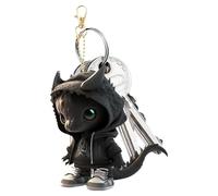 Générique Gothic Skull Keychain - 2D Cute Skeleton Keychain, Fashion Skeleton Pendant Key Ring Retro | Colorful Skull Pendant For Women Men Motorcycle Car Bag Fashion Accessories, Keyring For Friends