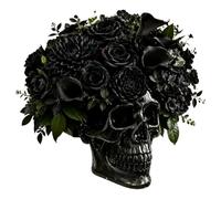 Générique Gothic Skull Wall Hanging Flower Pot 20x15x10cm | Bone Shaped Resin Planter for Home Decor | Dark Home Accent for Goth Halloween Aesthetic