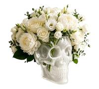Générique Gothic Vase - Skull Planter | Skull Vase, Wall Mount Sculpture Container, Goth Vases, Medieval Style Home Decor for Home Decor Indoor Outdoor Bedroom Patio Door Gate Living Room