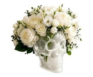 Générique Gothic Vase - Skull Planter | Skull Vase, Wall Mount Sculpture Container, Goth Vases, Medieval Style Home Decor for Home Decor Indoor Outdoor Bedroom Patio Door Gate Living Room