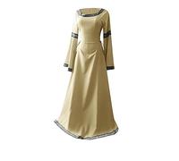 Générique Gothique Citrouille Vintage Costume Mariée Halloween Nonne Sorciere Halloween Deguisement Diablesse Longue Pirate Bride Fantome Vampire Costume Femme Grande Sexy Horreur Robe Renaissance XL