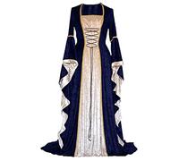 Générique Gothique Elegant Cape Grande Deguisement Halloween Sorcier Elfe La Faucheuse Costume Soiree Sexy Robe Medievale Femme Citrouille Diable Longue Mariée Vampire Costume Halloween Couple 5XL