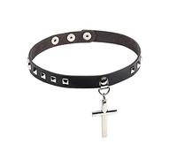 Générique Gothique Ras Du Cou Colliers Femmes Filles Rivet En Cuir Collier Rock Kpop Punk Cou Colliers Noir Ras Du Cou De Mode Collier Professionnel et mode