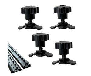 Générique Goujons de Rail en L Robustes, kit de boulons sécurité pour Chargement, Jeu d'écrous en Acier 4 x 1,5 Pouces avec Ajustement, matériel 'ancrage 'arrimage, Support remorque avec poignée re
