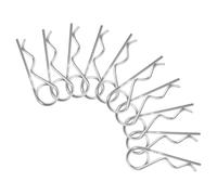 Générique Goupilles Fendues en Acier Manganèse Forme R M2.5 X 65 Mm, Lot de 10 Pièces, Goupilles Élastiques Métalliques pour Fixation Mécanique, Sécurisation Boulons et Écrous, Usage