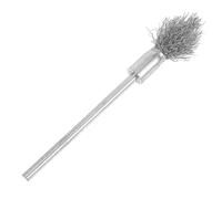 Générique Goupillon Brosse Métallique pour Perceuse en Acier Argenté, Brosse Antirouille Multifonctionnelle Tige Longue pour Nettoyage et Polissage Industriel