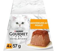 générique Gourmet - Pâtée Mousse Poulet Nappée Sauce, Texture Fondante et Goût Raffiné (4x57g) - Lot de 3 - Vendu par Lot