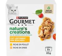 Générique Gourmet - Pâtée pour Chat Adulte en Sauce Poulet Dinde Nature's Creations, Lot de 8 x 85g - Lot De 3