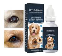 Générique Gouttes pour Les Yeux pour Chien, 10ml Solution De Nettoyage Oculaire pour Animaux, Soin Apaisant Anti Taches de Larmes pour Irritations et Démangeaisons des Animaux